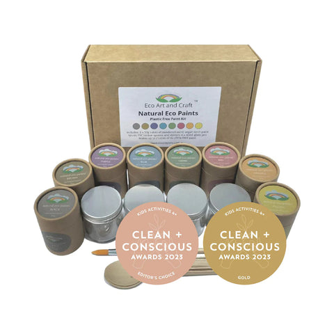 Eco Art and Craft Natural Eco Paints Plastic-Free Paint Kit