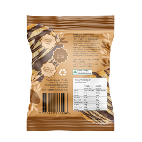 Food To Nourish Protein Cookie Choc Peanut 60g