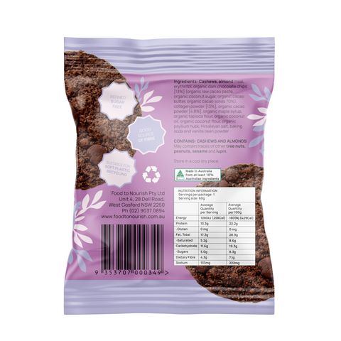 Food to Nourish Protein Cookie Double Choc 60g