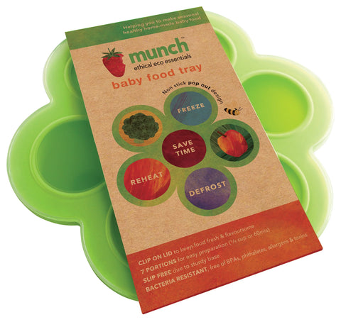 Munch Cupboard Food Tray - 7 Compartments - Green