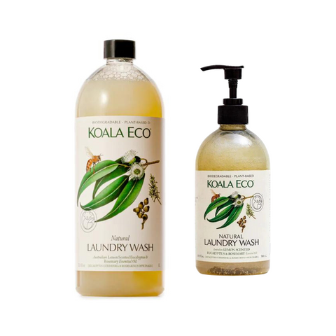 Koala Eco Laundry Liquid Lemon Scented, Eucalyptus & Rosemary 1L & 500ml