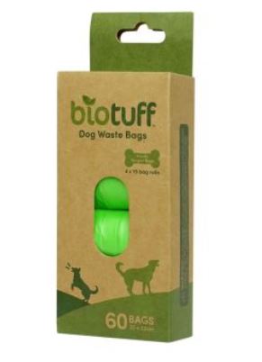 Biotuff Dog Waste Bags 4 x 15 bag rolls 60