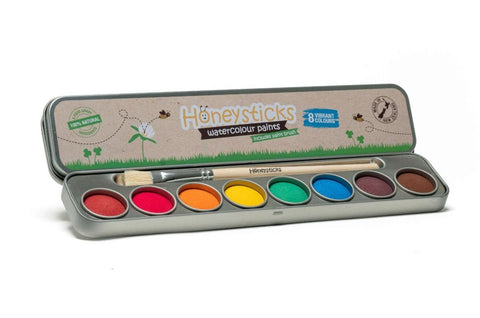 Honeysticks Natural Washable Watercolour Paints - 8 Colours