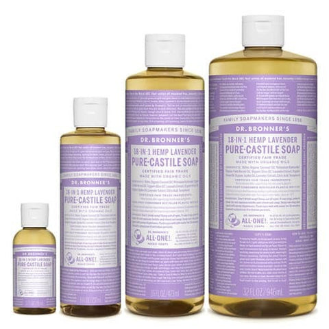 Dr Bronner's Pure Castile Liquid Soap Lavender (Hemp 18-in-1)
