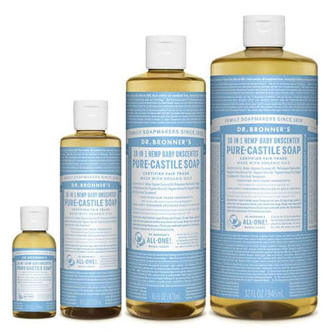 Dr Bronner’s Pure Castile Liquid Soap Unscented (Hemp 18-in-1)