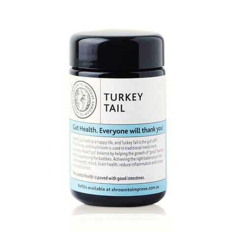 Shroom to Improve Turkey Tail Gut Health 50g miron jar