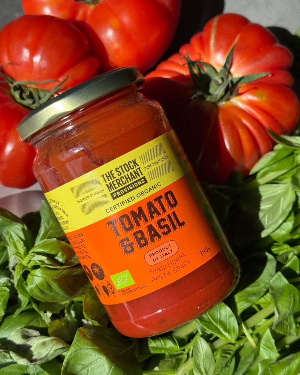 The Stock Merchant | Organic Basil and Tomato Traditional Pasta Sauce