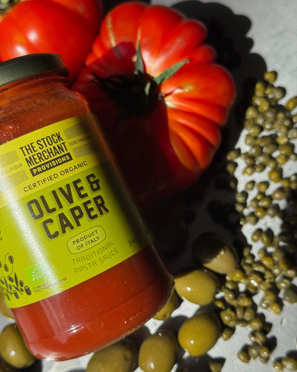 The Stock Merchant | Organic Olive and Caper Traditional Pasta Sauce