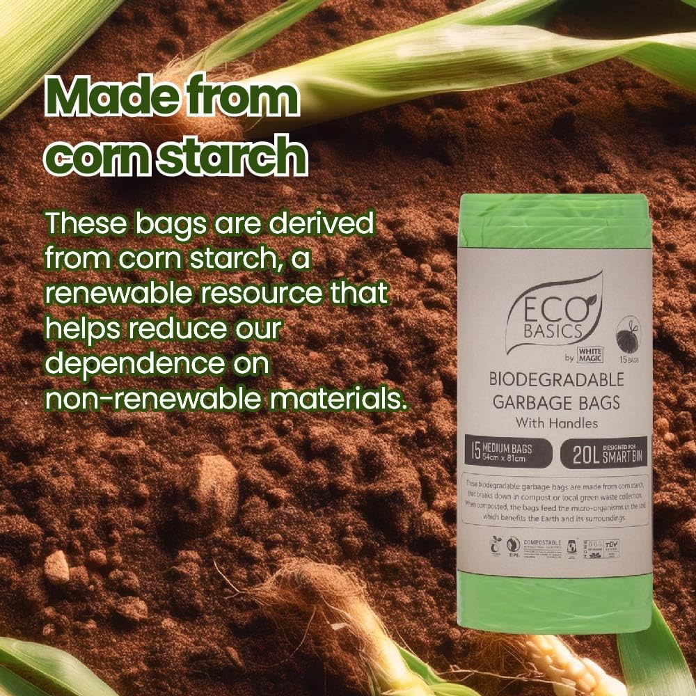 Eco Basics | Biodegradable Garbage Bin Bags 20L – 15Bags
