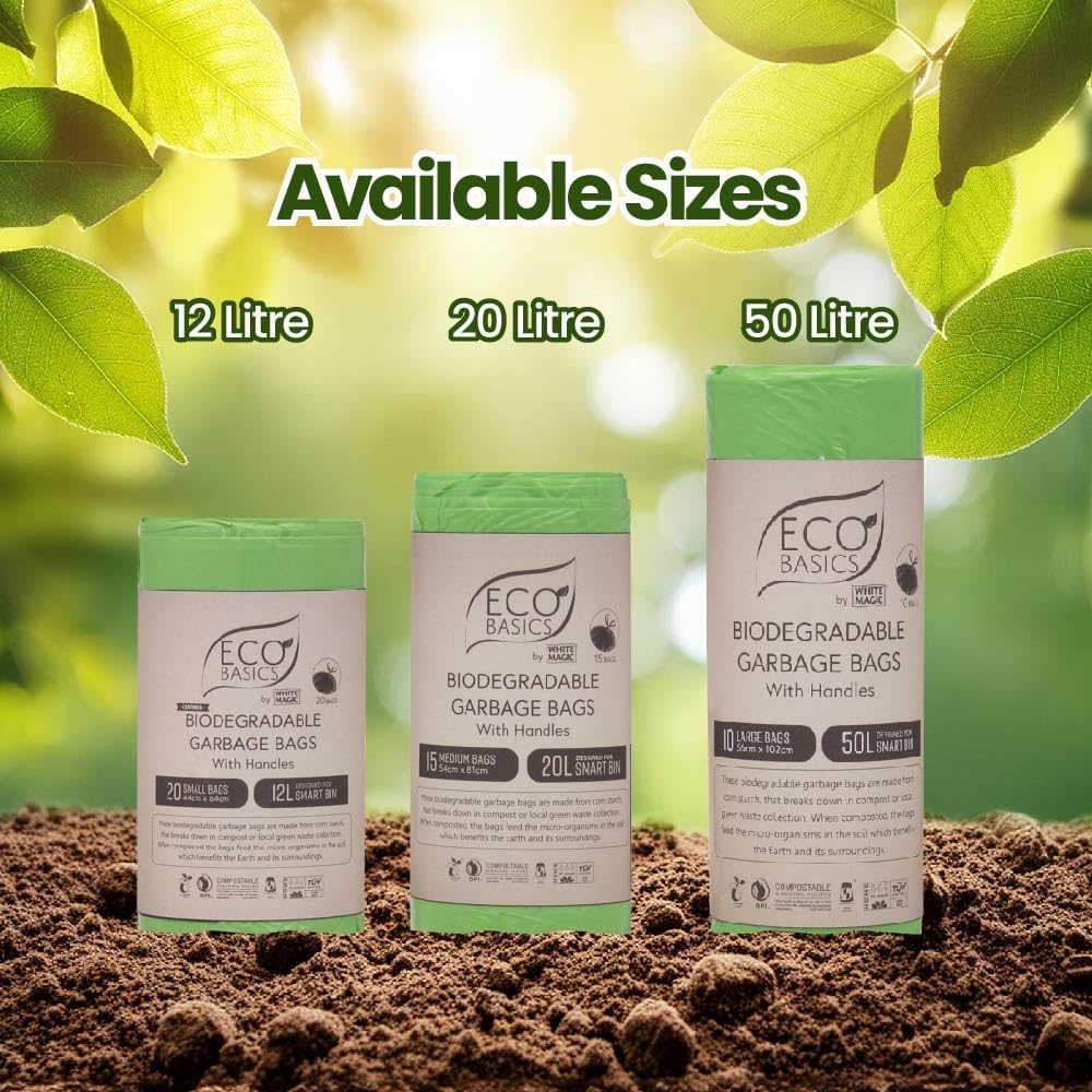 Eco Basics | Biodegradable Garbage Bin Bags 20L – 15Bags