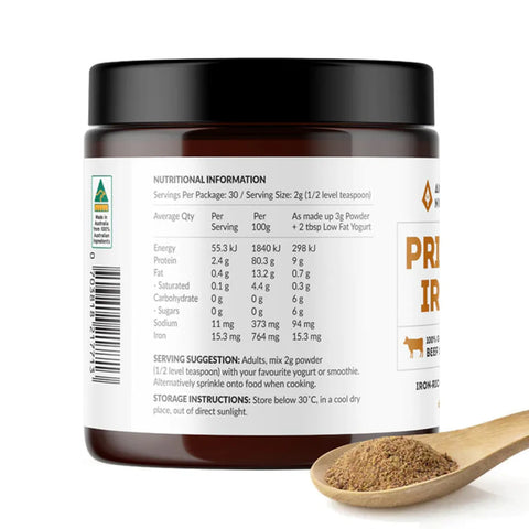 Ancestral Nutrition - Primal Iron - 100% Beef Spleen Powder 60g