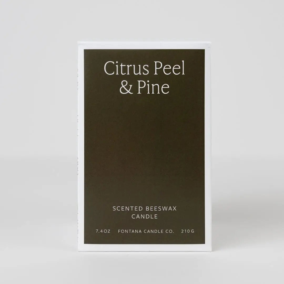 Fontana Candle Co | Citrus Peel & Pine | Beeswax & Essential Oil Candle