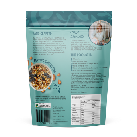 Food To Nourish Gluten Free Muesli Almond & Honey 400g