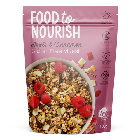 Food To Nourish Gluten Free Muesli Apple & Cinnamon 400g