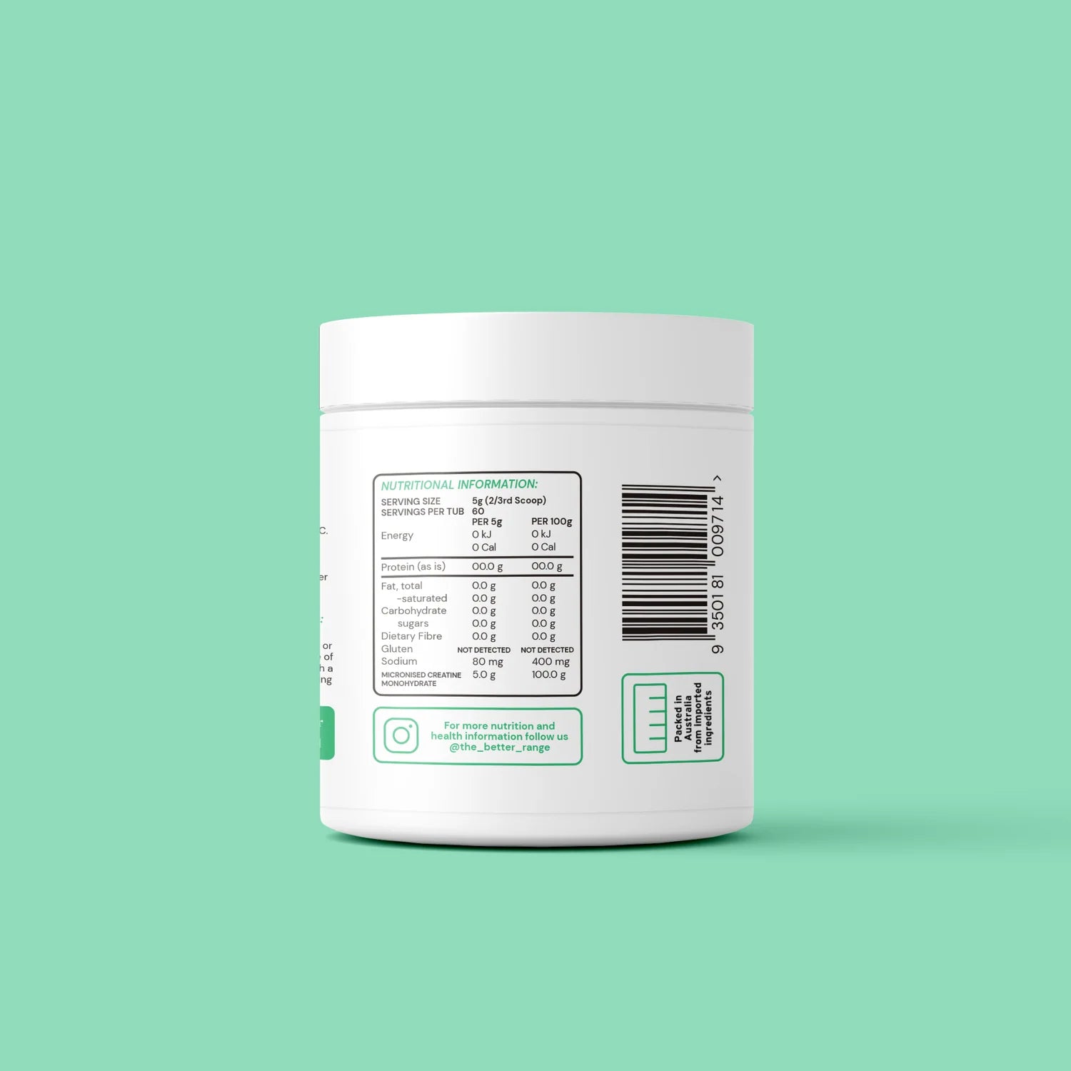 Better Than Bread | Pure Micronized Creatine Monohydrate