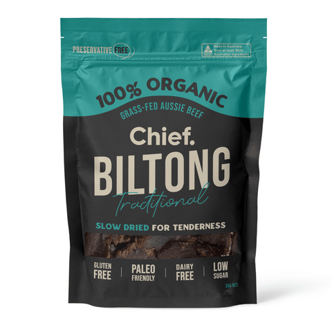 Chief Grass-Fed Biltong- traditional beef 30gm