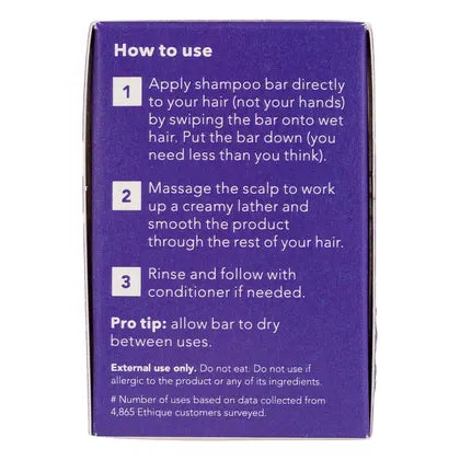 ETHIQUE Solid Shampoo Bar Tone It Down Purple 110g