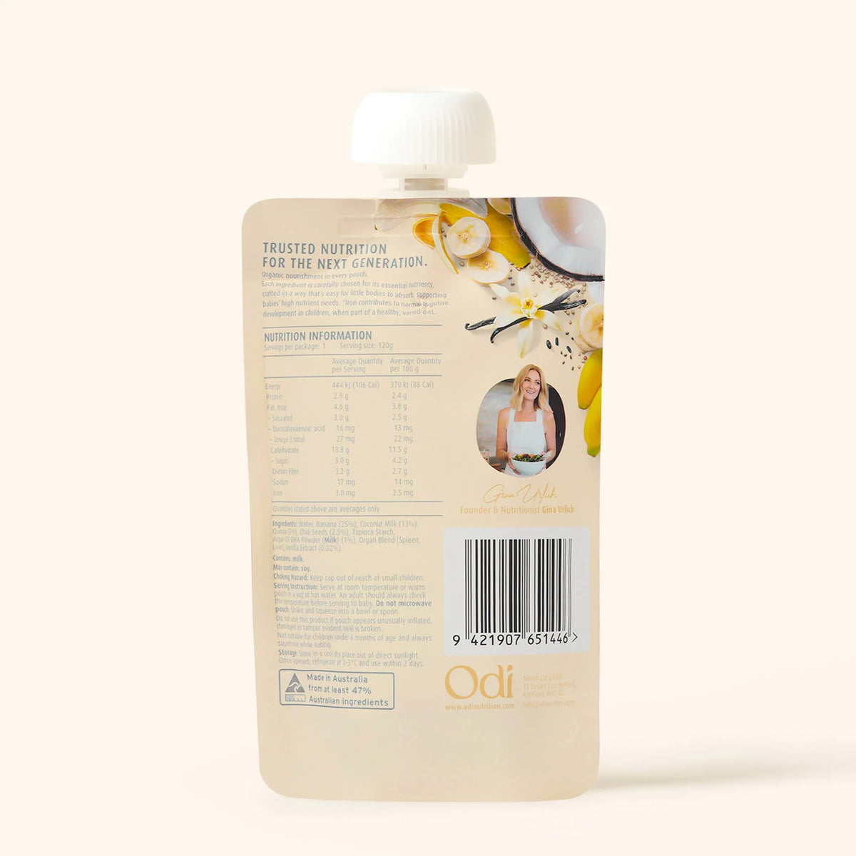 Odi | Organic Baby Puree | Vanilla & Coconut