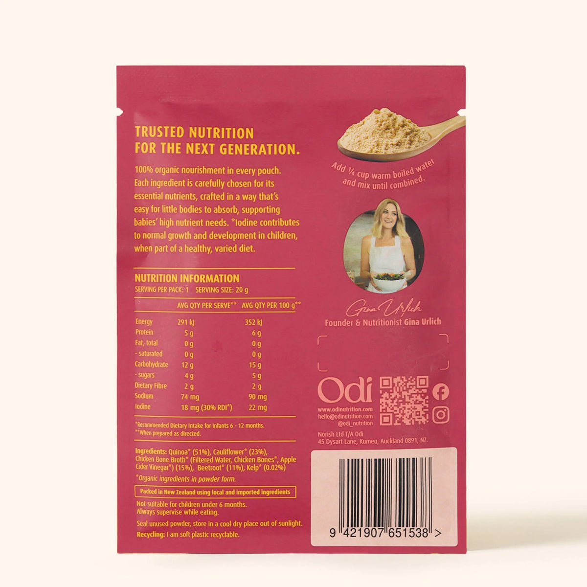 Odi | Organic Baby Puree Powder | Beetroot