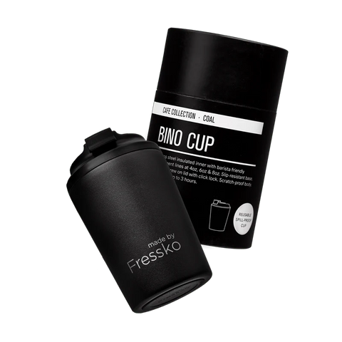 Fressko Bino Reusable Coffee Cup - Coal - 8oz