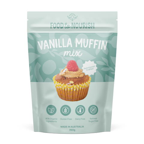 Food to Nourish Simply Vanilla muffin mix 360g