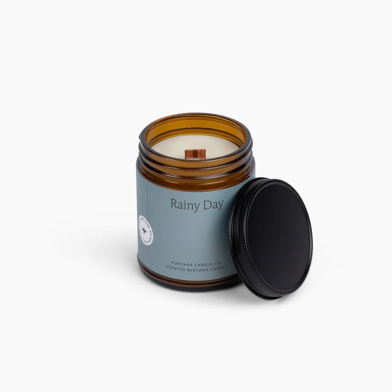 Fontana Candle Co. | Rainy Day | Beeswax Wooden Wick Candle