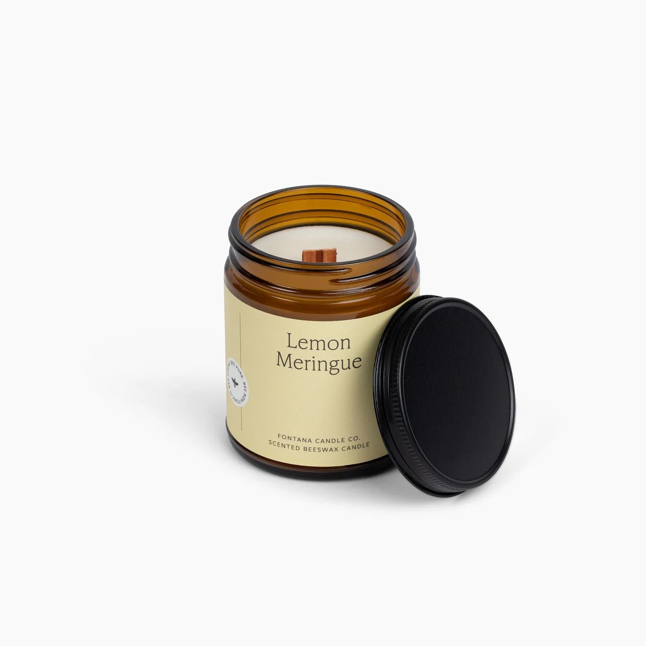 Fontana Candle Co. | Lemon Meringue | Beeswax Wooden Wick Candle