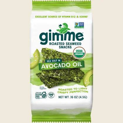 GimMe ~ Roasted Seaweed Snacks Avocado Oil 6x4.5g