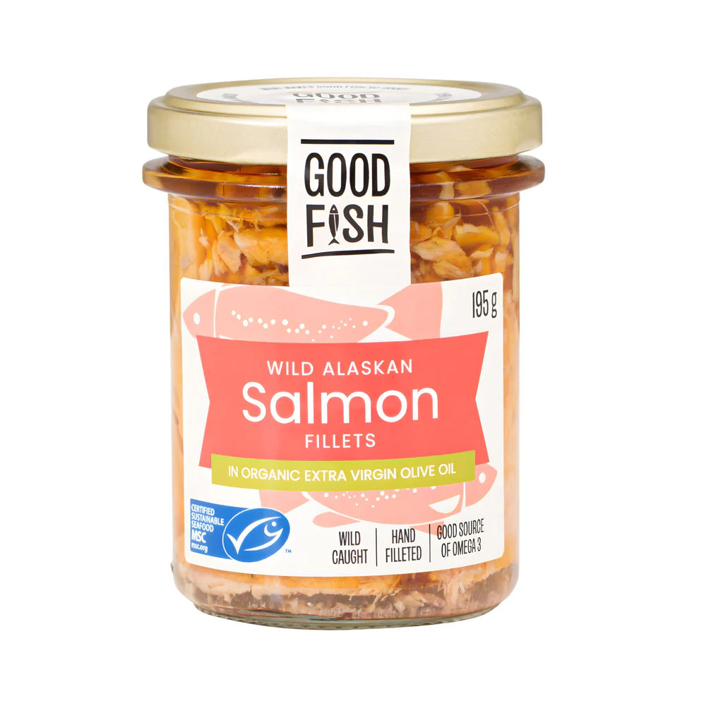 Good Fish Salmon in Extra Virgin Olive Oil Jar 195g