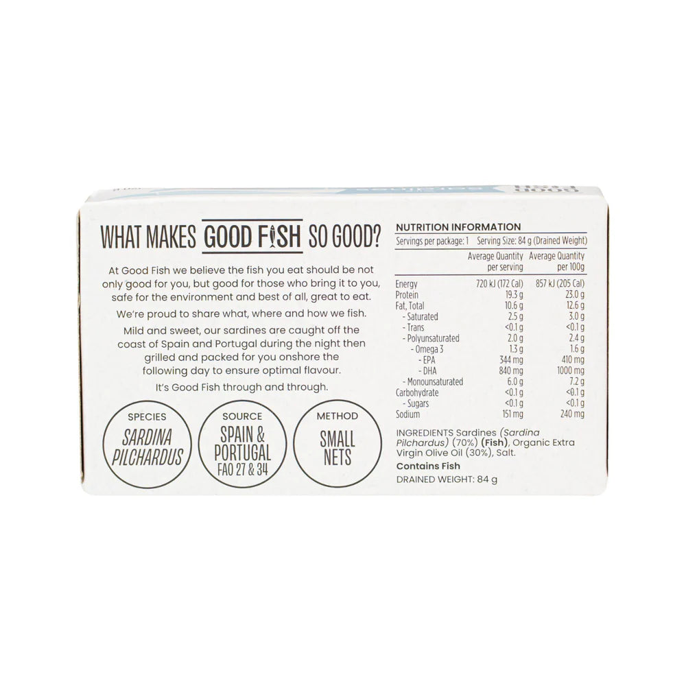 Good Fish Can of Sardines in Olive Oil  120g