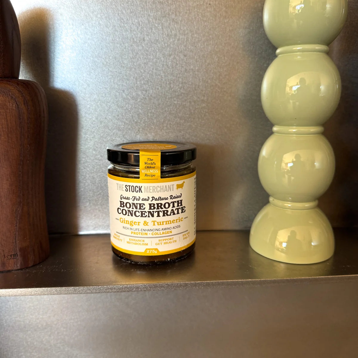 The Stock Merchant | Concentrated Beef Bone Broth | Ginger & Turmeric
