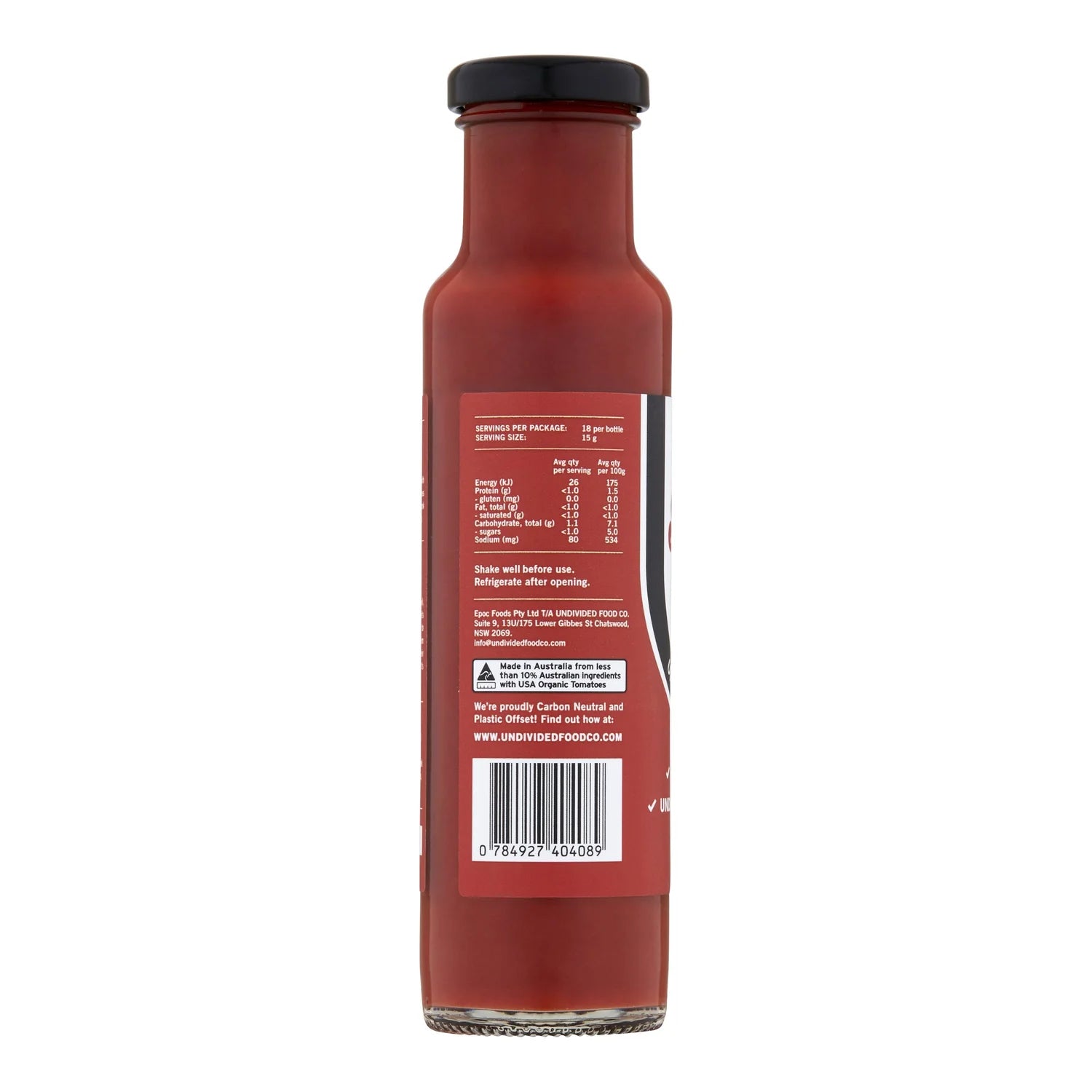 Undivided Food Co. | GOOD Sauce™ Tomato Ketchup 270g