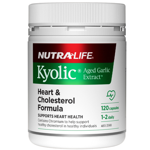 NUTRALIFE Kyolic (Aged Garlic Extract) Heart & Cholesterol Formula 120 Caps