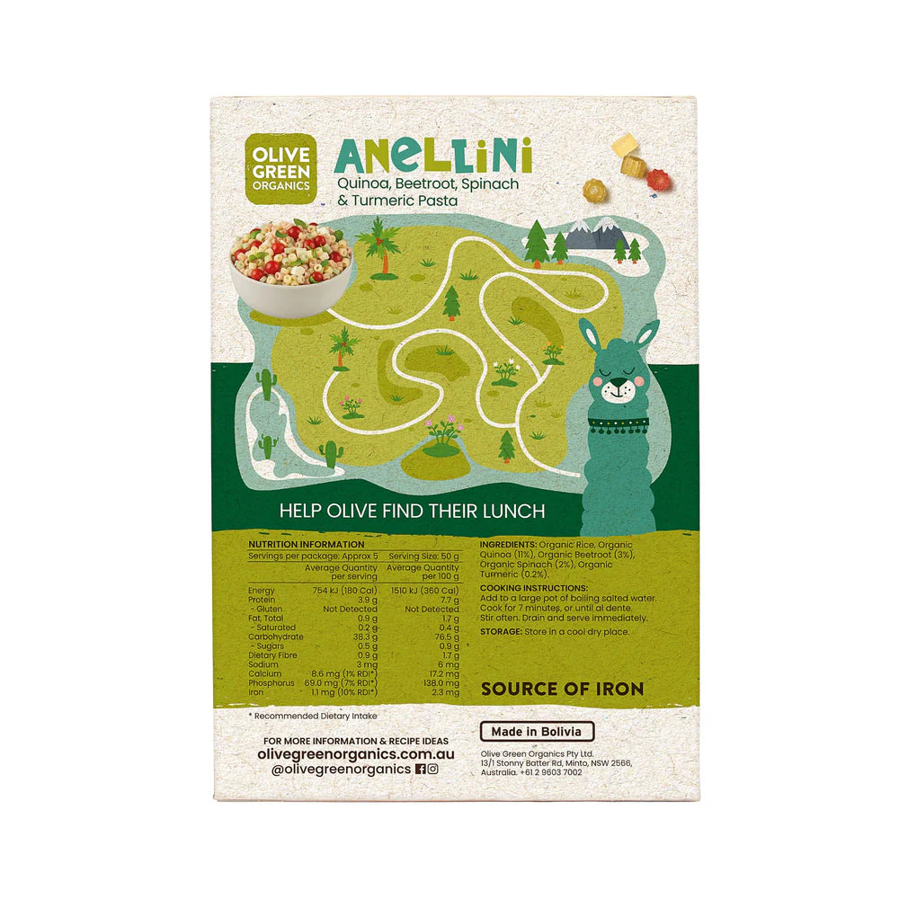 Olive Green Organics | Baby Anellini Vegetables 250g