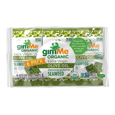 GimMe - Roasted Seaweed Snacks Olive Oil 6x5g