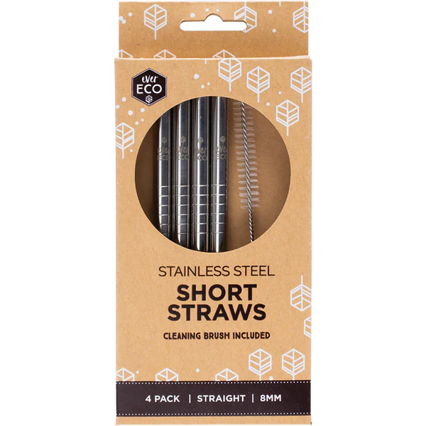 Ever Eco | Stainless Steel Short Straws 4pk