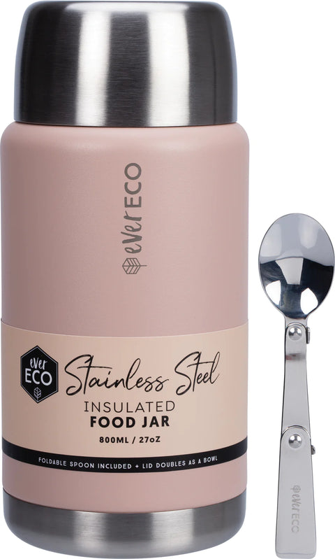 Ever Eco Insulated Stainless Steel Food Jar Rose 800ml