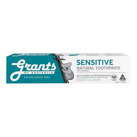 GRANTS Sensitive Natural Toothpaste - Fluoride Free - 100g