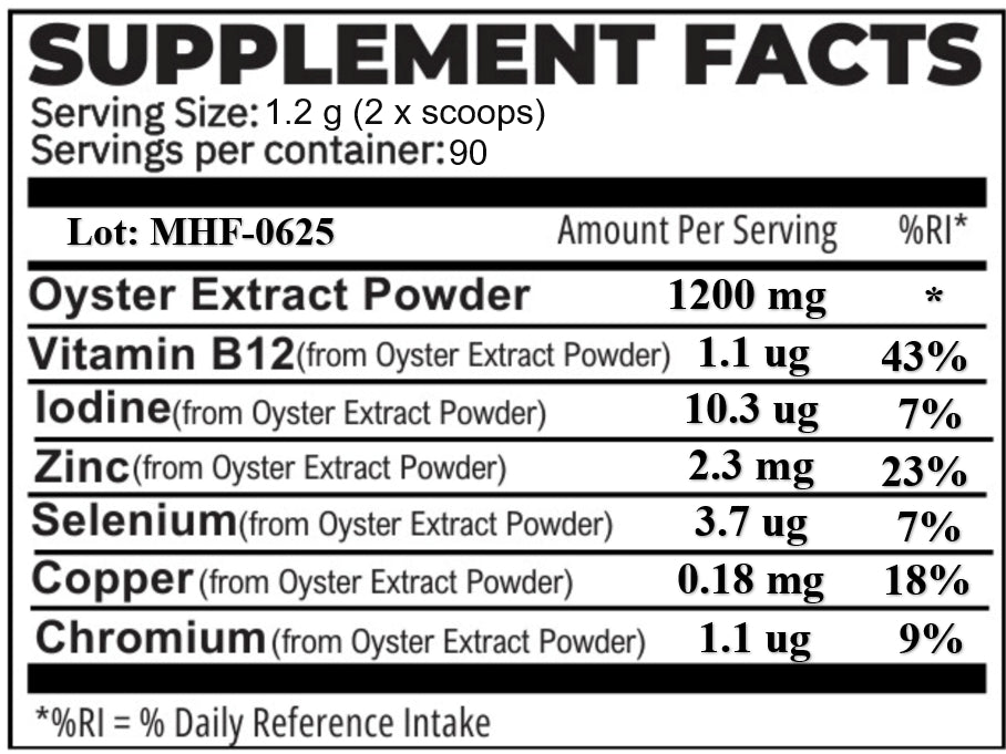 OysterMax® | Wild Oyster Meat Powder (108g)
