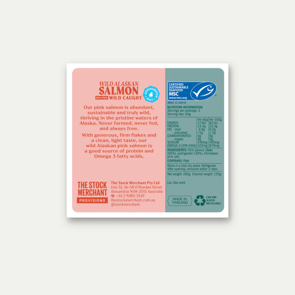The Stock Merchant | Wild Alaskan Salmon in Springwater