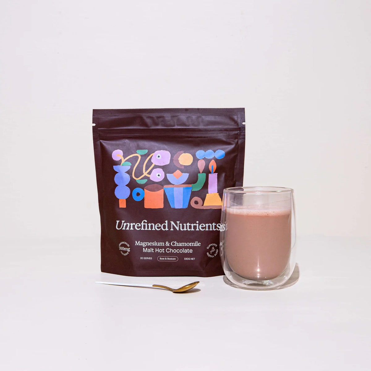 Unrefined Nutrients | Magnesium & Chamomile Malt Hot Chocolate 330g