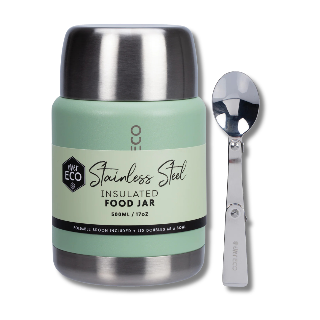 Ever Eco Insulated Stainless Steel Food Jar Sage 500ml