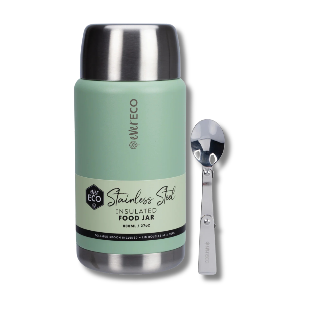 Ever Eco Insulated Stainless Steel Food Jar Sage 800ml