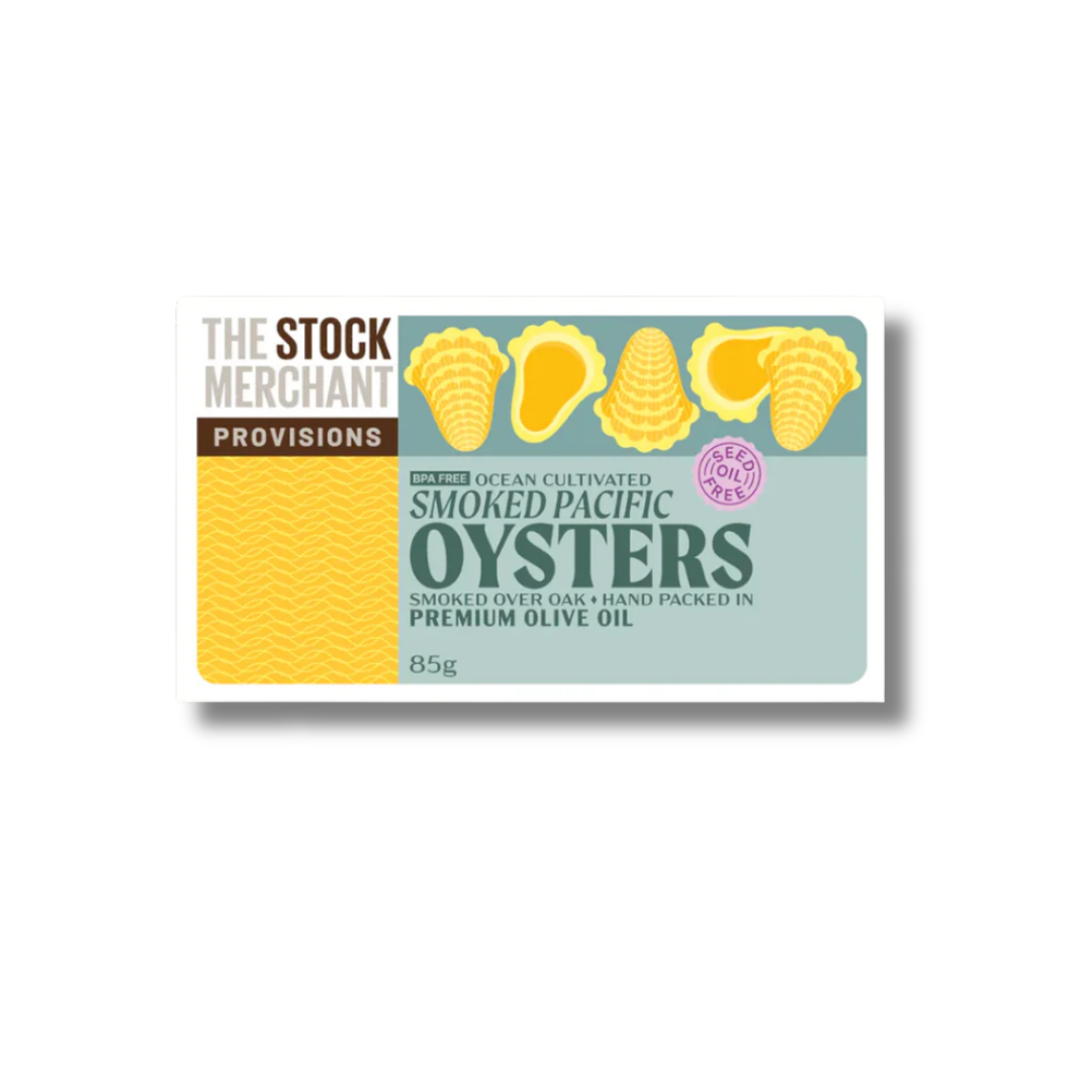 The Stock Merchant | Ocean Cultivated Smoked Pacific Oysters