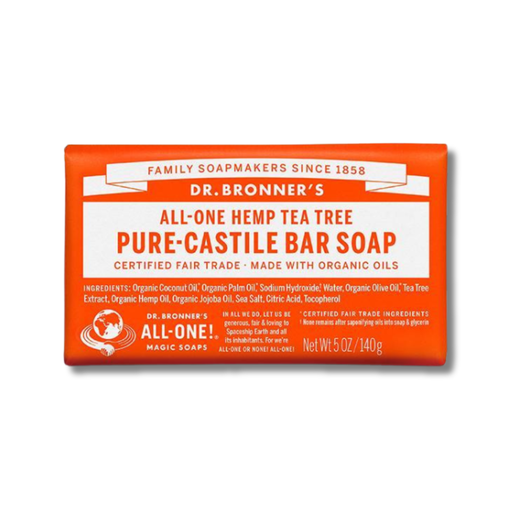 Dr Bronners Pure-Castile Soap Bar - Tea Tree 140g