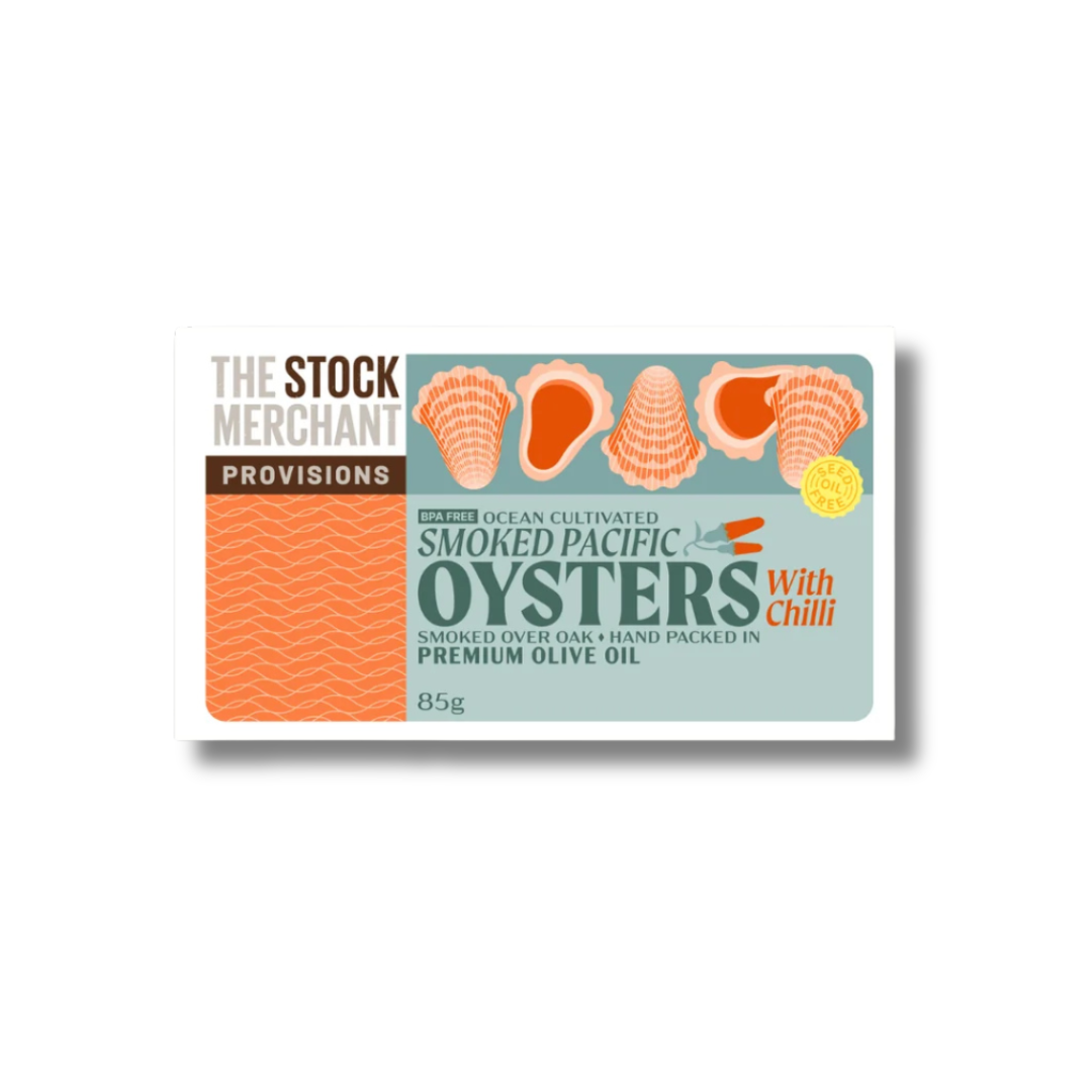 The Stock Merchant | Ocean Cultivated Smoked Pacific Oysters with Chilli