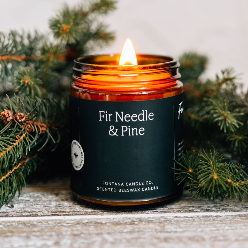 Fontana Candle Co | Fir & Pine | Essential Oil Beeswax Candle