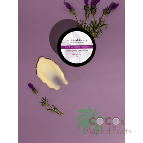 Barefoot Skincare Face & Body Butter Lav & Geranium 88g