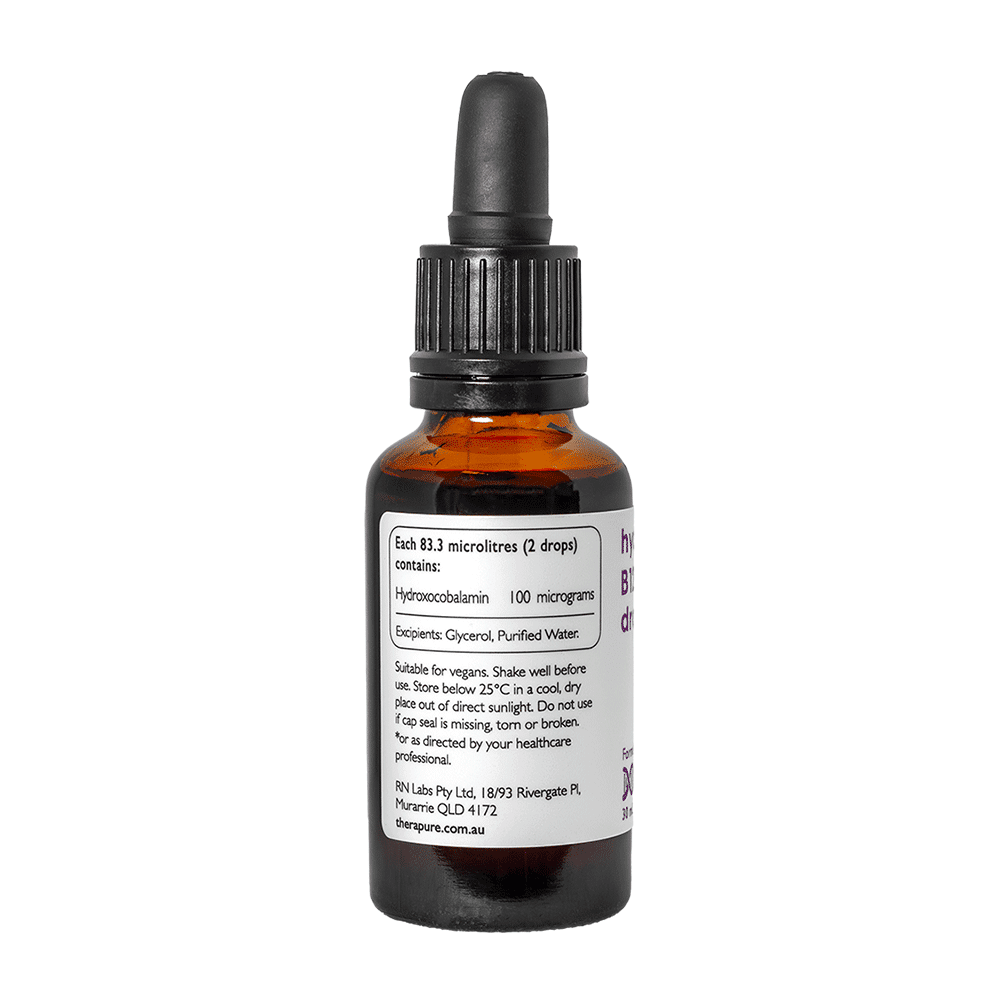 Therapure by MTHFR Wellbeing | Hydroxy B12 100 DROPS 30ML