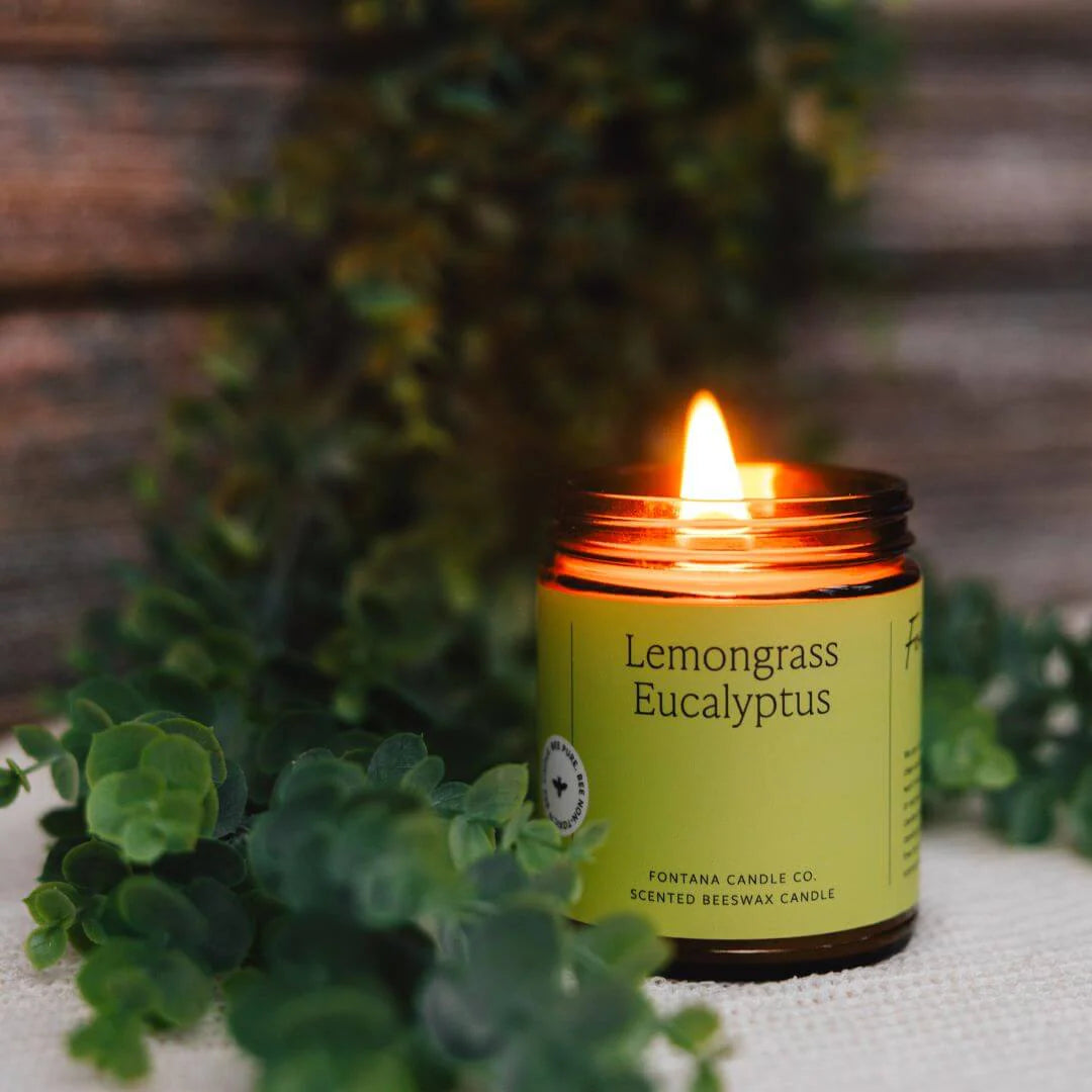 Fontana Candle Co. | Lemongrass Eucalyptus Essential Oil | Beeswax Candle
